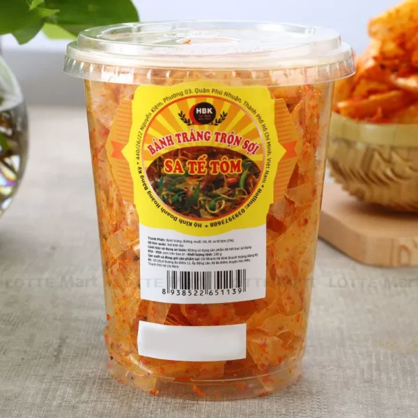 Bánh Tràn Sate Tỏi Bò 100g/spicy Beef Rice Paper