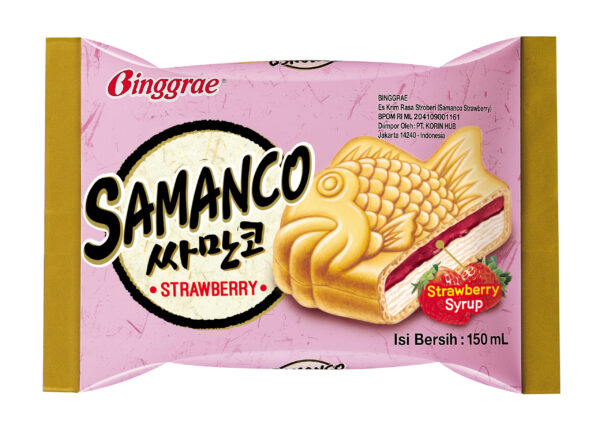 BinggraeSamanco Strawberry Waffle Ice 150ml