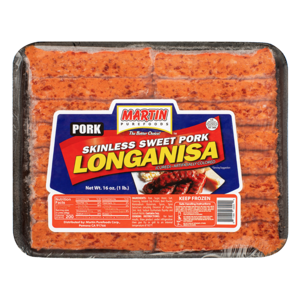 FROZEN PIZON SKINLESS PORK LONGANISA 450G