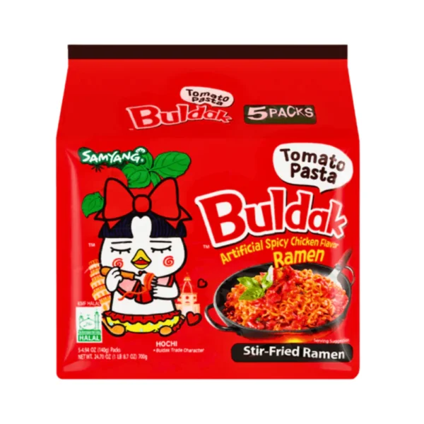 Samyang Buldak Hot Chiken Flv Ramen Tomato Pasta 5x140g