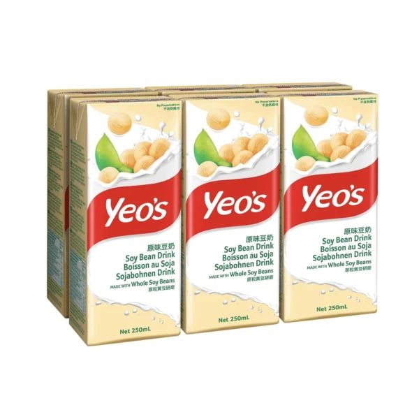 YEOS SOY BEAN DRINK 6PK 250ML